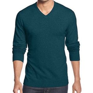 NWOT Men's V-Neck Sweater Midnight Teal